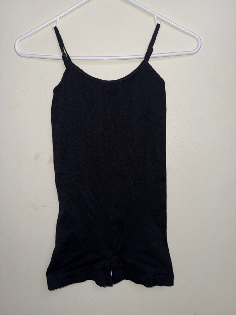 Black Ribbed Tank Romper